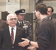 Jerry Bliss talks to King Hussein of Jordan