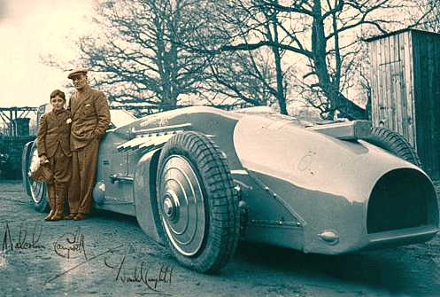 Malcolm and Donald Campbell with Bluebird