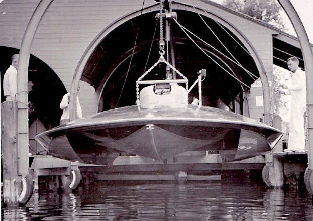 The Jensen motor boat company launching Slomoshun