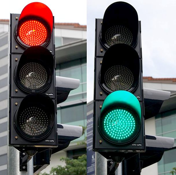 Road traffic signal lights in Singapore