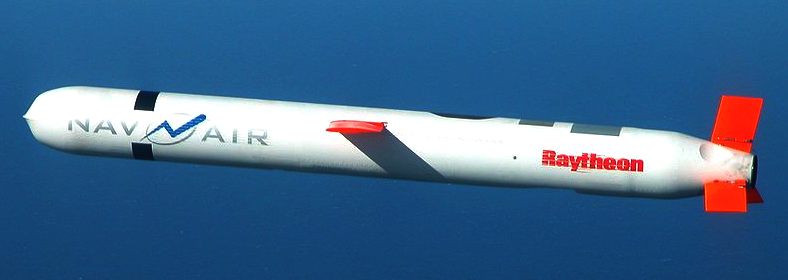 Raytheon Tomahawk cruise missile in flight