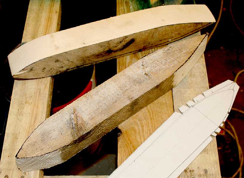 Wooden buck to shape the aluminium foils