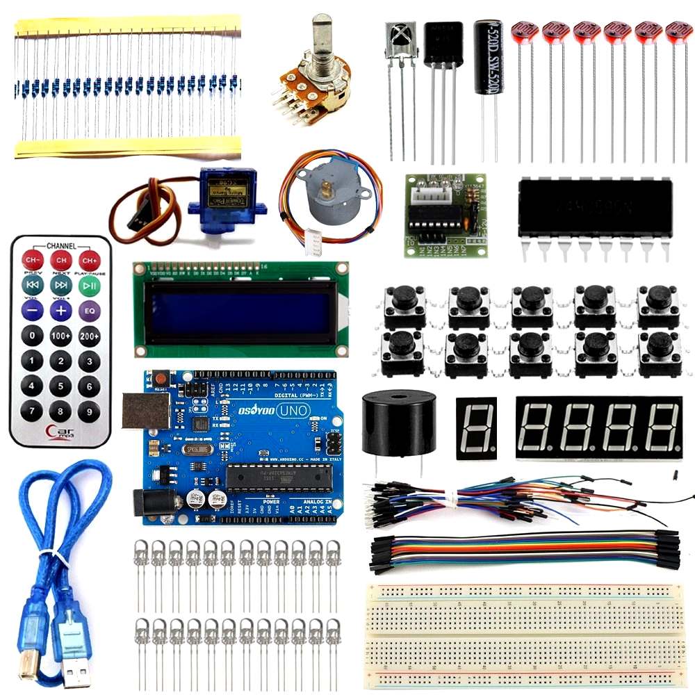 Osoyoo Arduino Uno R3 starter kit with LCD display
