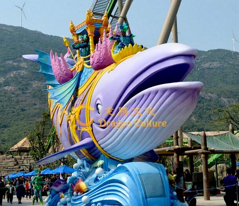 Giant dragon whale ride