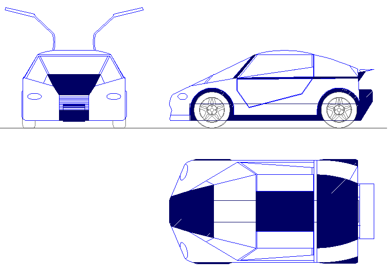 Robotic semi-autonomous car with gull wing doors and joystick controls