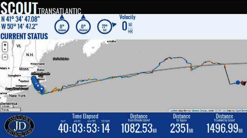 Scout transatlantic gotransat after 40 days at sea