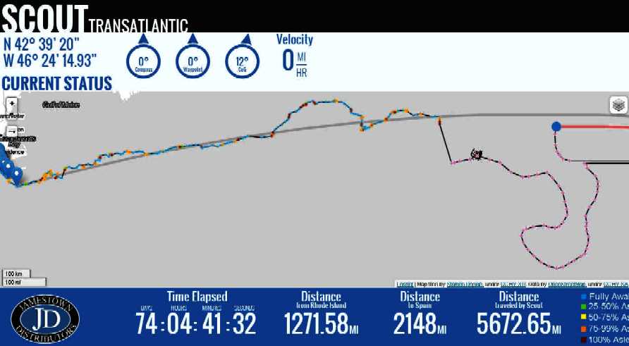 Blue Ribband Atlantic robotic boat crossing attempt 2013