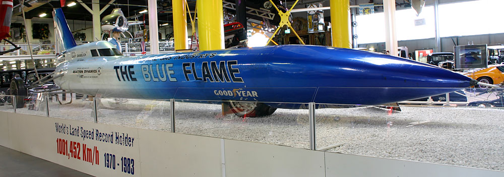 Blue Flame WLSR car powered by a rocket motor