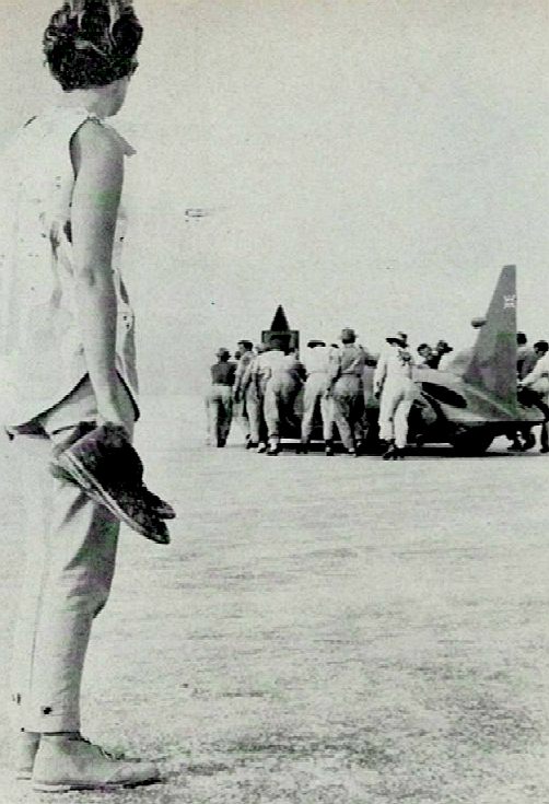 Tonia Bern-Campbell at Lake Eyre in 1964