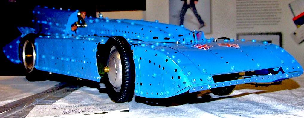 Model of the Railton Blue Bird in Meccano by John Macdonald, Brighton show