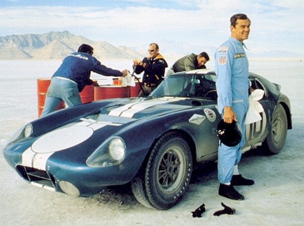 Wow! Bonneville and a Shelby Cobra - every mans dream come true