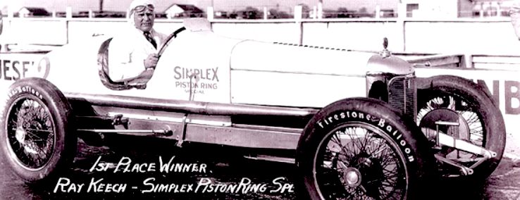 Ray Keech in the race winning Simplex