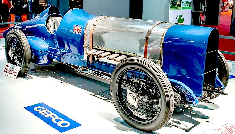 The 350 horse power Sunbeam Blue Bird racing car at Beaulieu