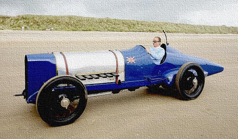 Don Wales at Pendine Sands in July of 2015