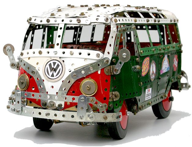 VW combi wagon or bus, in meccano
