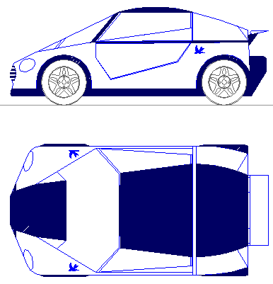 BE4 Tomcat (Ecostar DC50) electric sportscar with Bluebird cartridge exchange