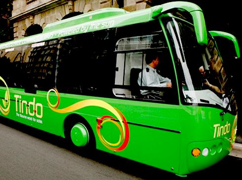 Australian electric bus making a pit stop