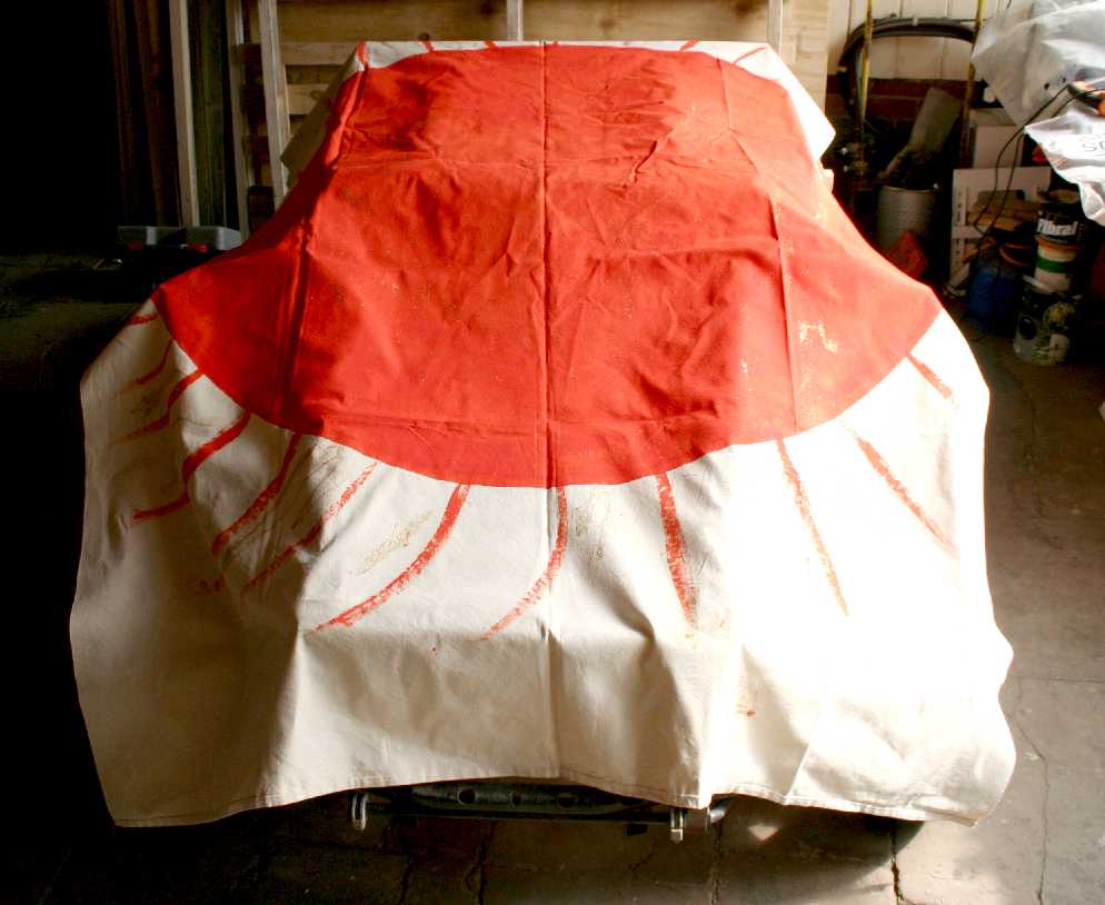 Sun worship canvas car cover