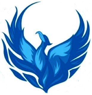 Pheonix blue bird rising from the ashes