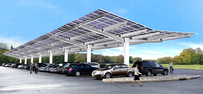 Solar charging from car parks