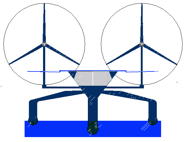 Combat ZCC with 40kW wind turbines, armed with torpedoes, sam and tomahawk cruise missiles