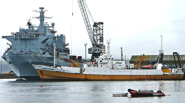 Falmouth docks Odyssey Explorer in 2009