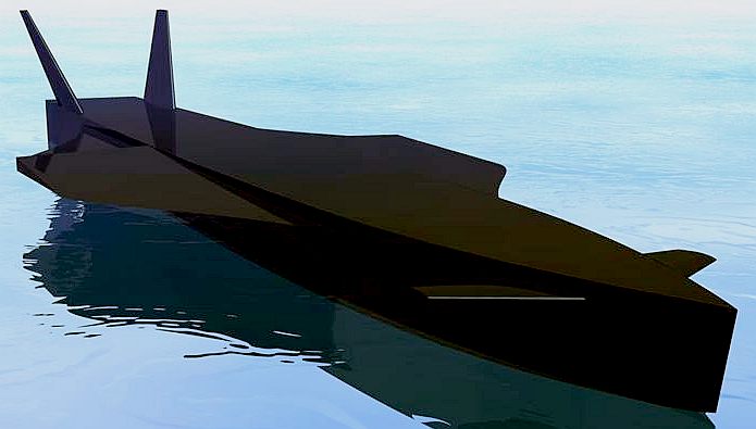 Black Bird water speed record boat concept