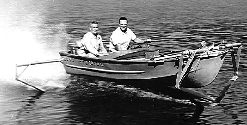 Tom Lang's hydrofoil boat 1954