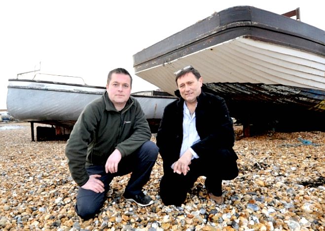 Jason Foster and Lloyd Stebbings looking for help to restore a bit of marine history