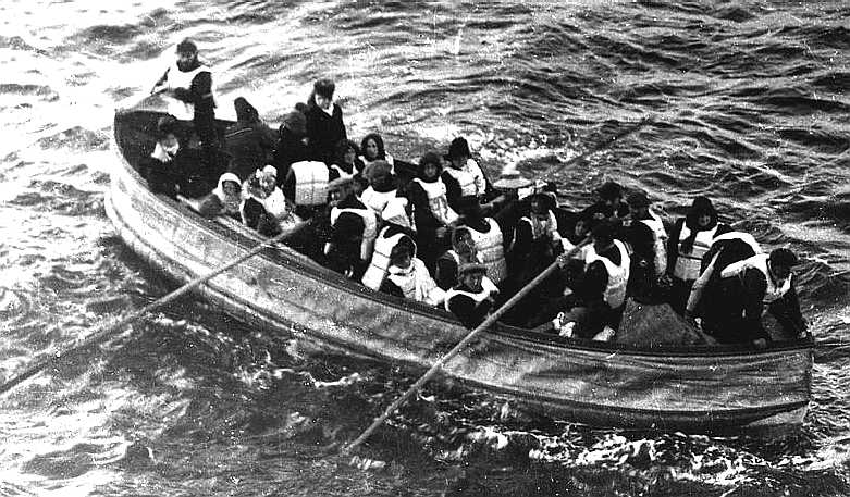 RMS Titanic's last lifeboat, safely launched 15 April 1912
