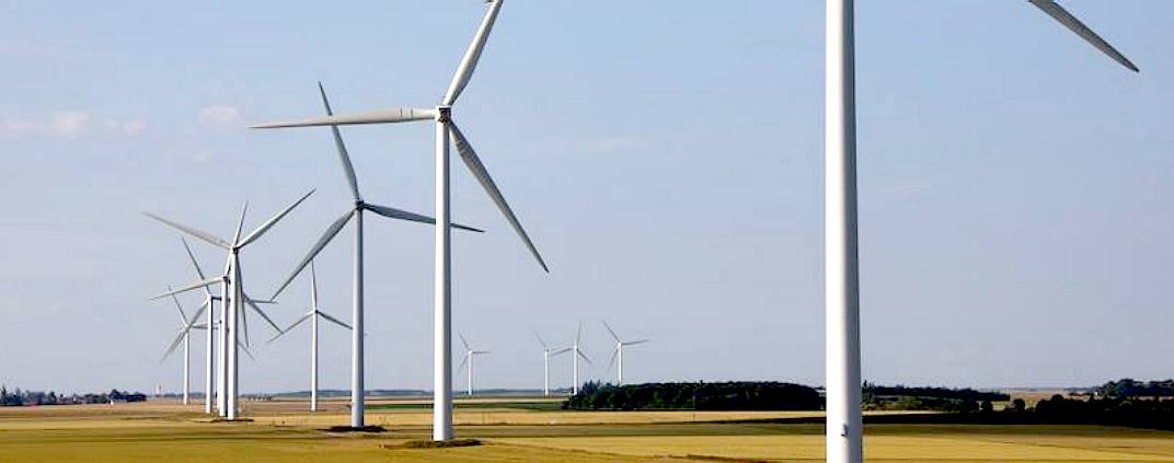 A wind energy farm