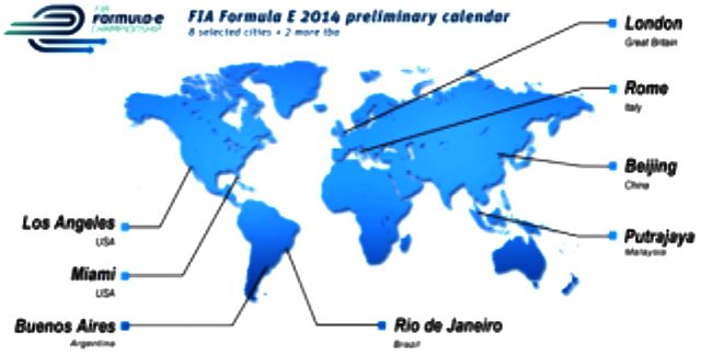 Formula E series 2014 preliminary calendar