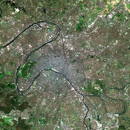 Satellite picture of Paris