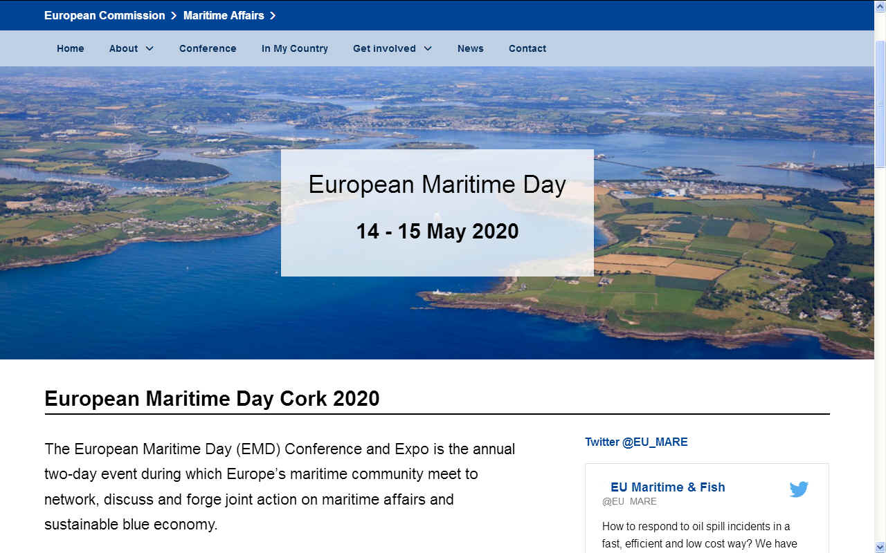 European Maritime Day 14 and 15 May 2020