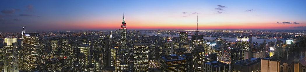 New York skyline sunset