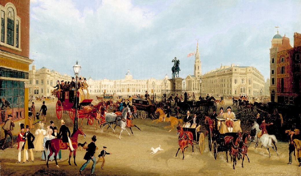 Trafalgar Square before Nelson's Column