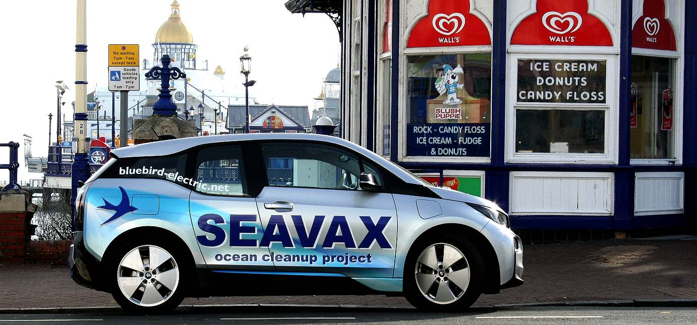 The extremely fast BMW i3 seen here by Eastbourne Pier