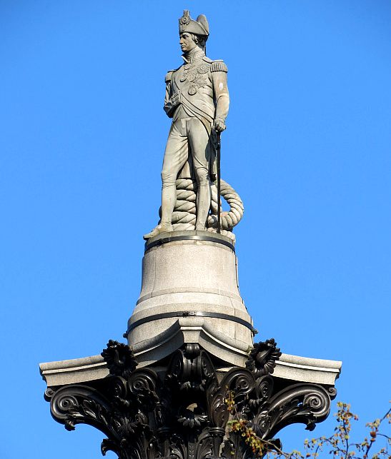 Admiral Horation Nelson at Trafalgar Square in London