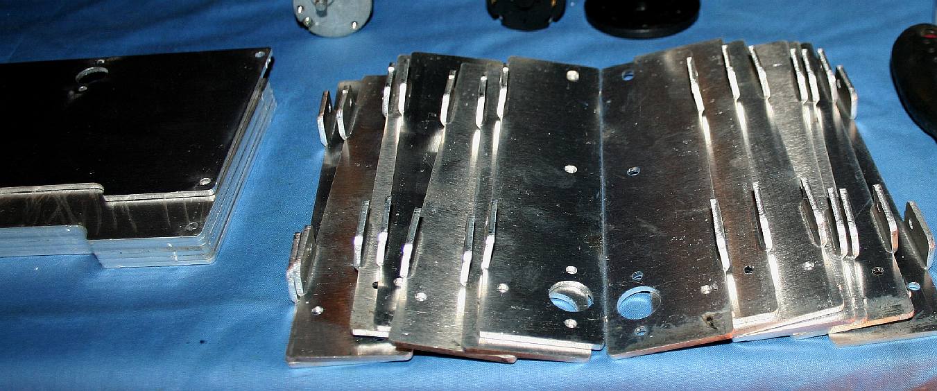 Laser cut aluminium chassis parts for robots