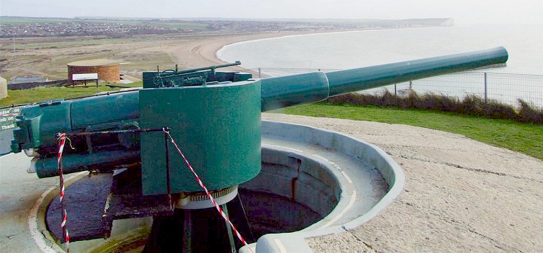 World War Two gun emplacement at Newhaven Fort