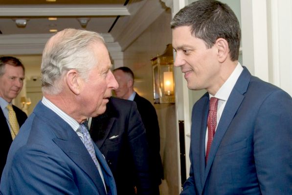 The Prince of Wales and David Miliband