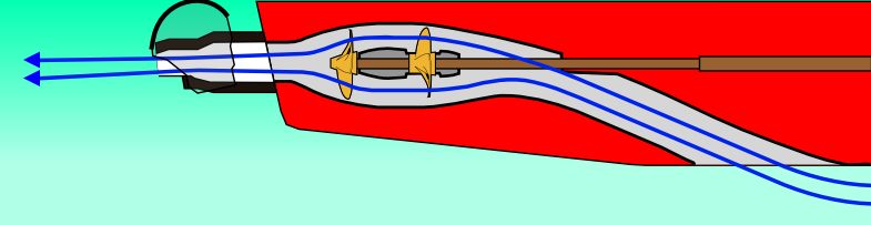 Water jet drive cutaway diagram