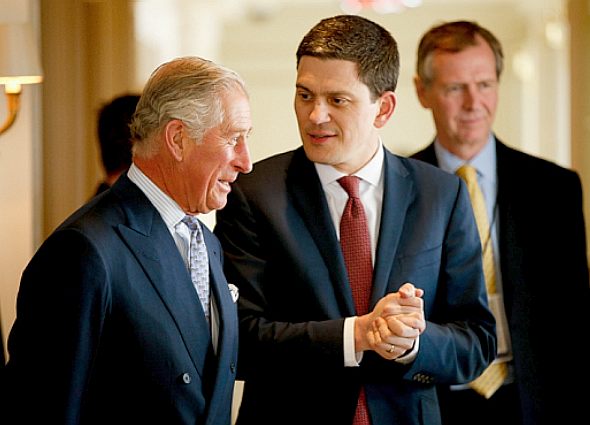 Prince Charles and David Miliband in Washington