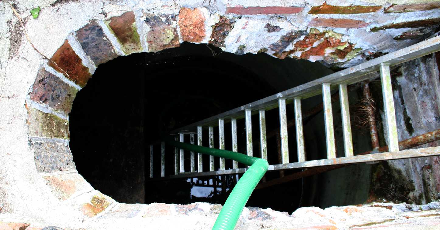 Entrance to the underground water storage chamber