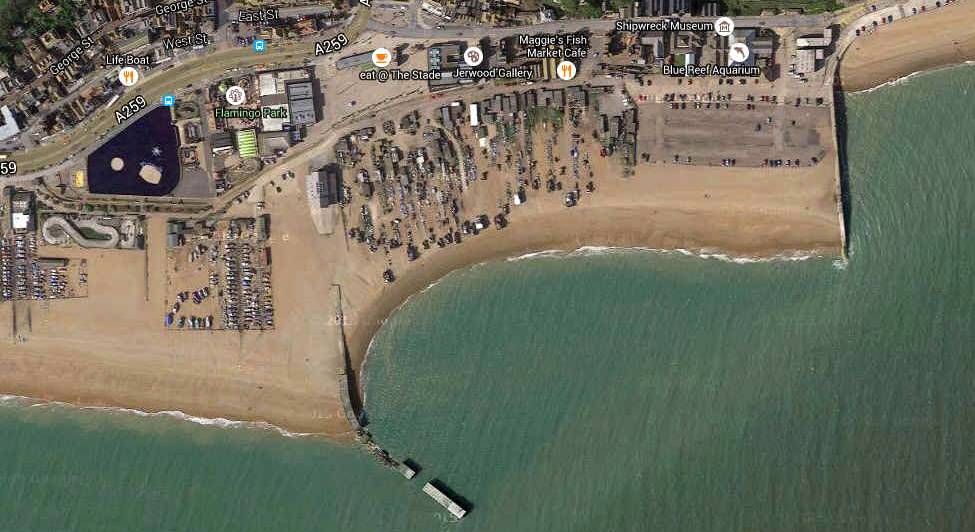 HASTINGS WORLD RECORD LARGEST BEACH LAUNCHED FISHING FLEET SUSSEX ENGLAND