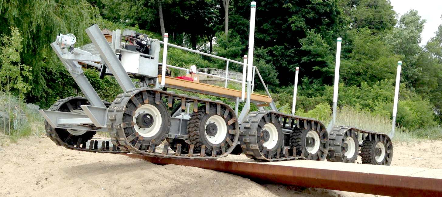 amphibious boat launching system motorised remotely