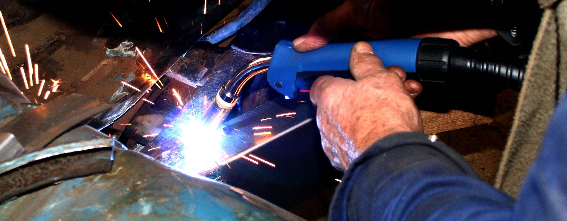 Welding in a steel chassis member for a good repair