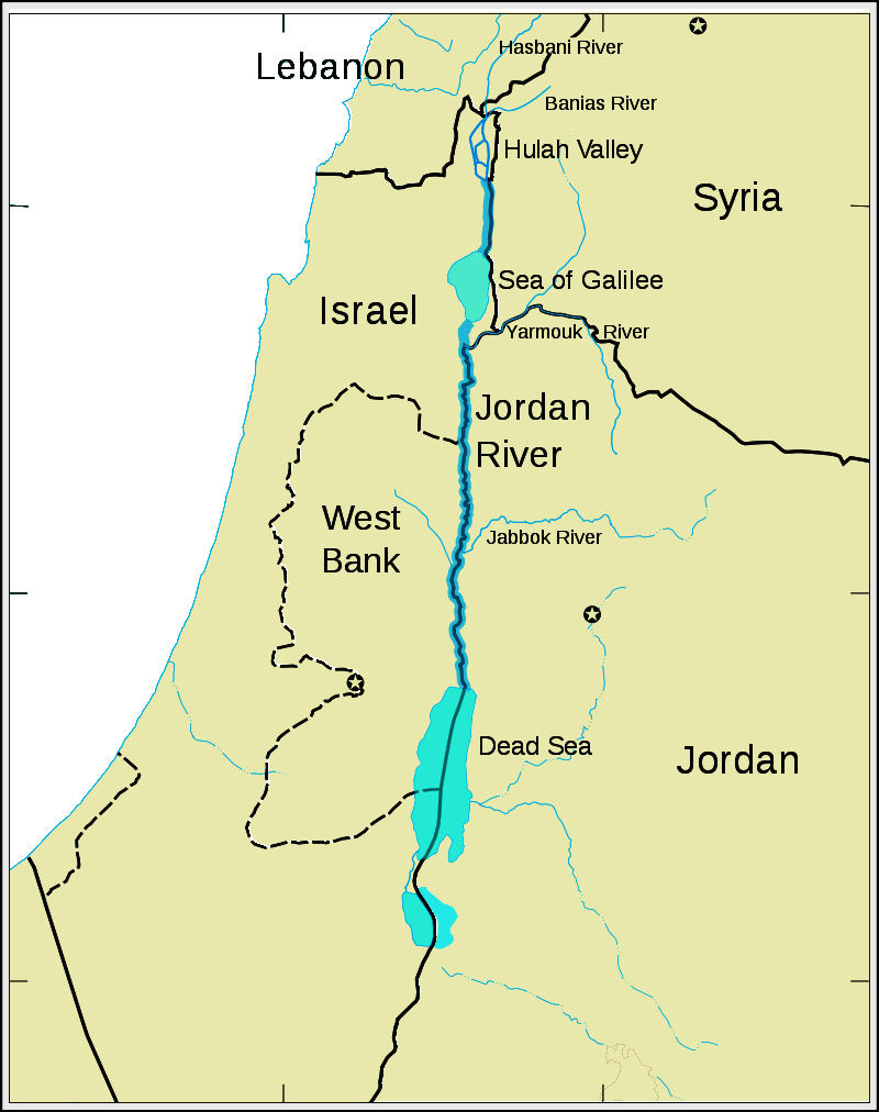 Map of the River Jordan