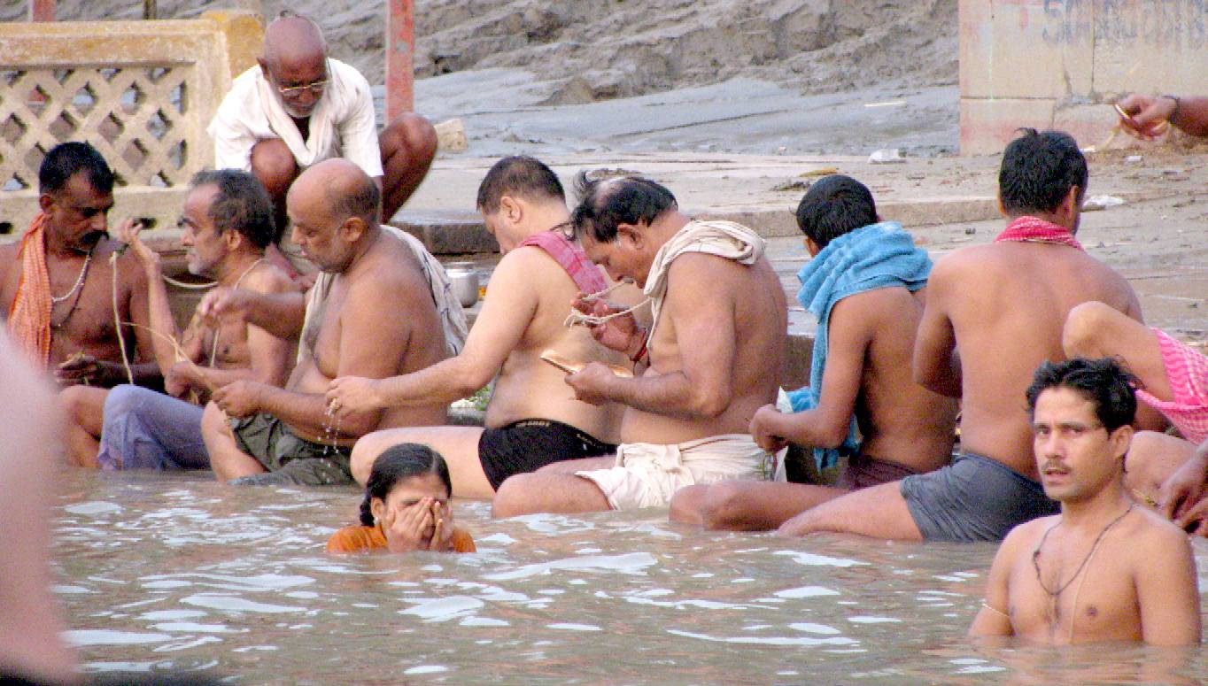River Ganges Aarti ceremony, ritual bathing