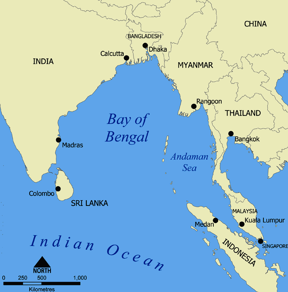 Bay Of Bengal On Map Of Asia - United States Map